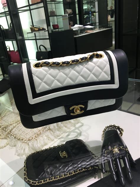 chanel trunk|chanel black and white handbags.